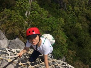 Katherine rock climbing